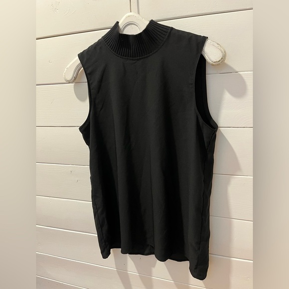 Maison Cinq Cent Ribbed Mock Neck Sleeveless Top – Size S - Picture 6 of 7